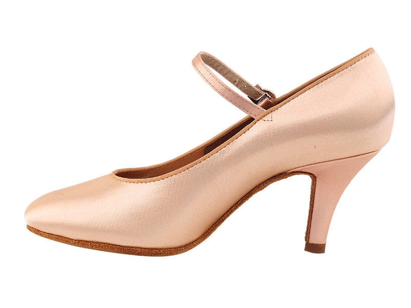 CD5024M Flesh Satin with 2.75" Slim heel in the photo