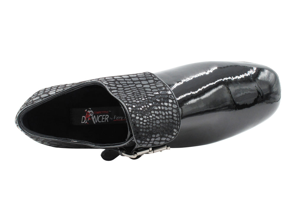 CD9006B Black Patent with 1" standard heel