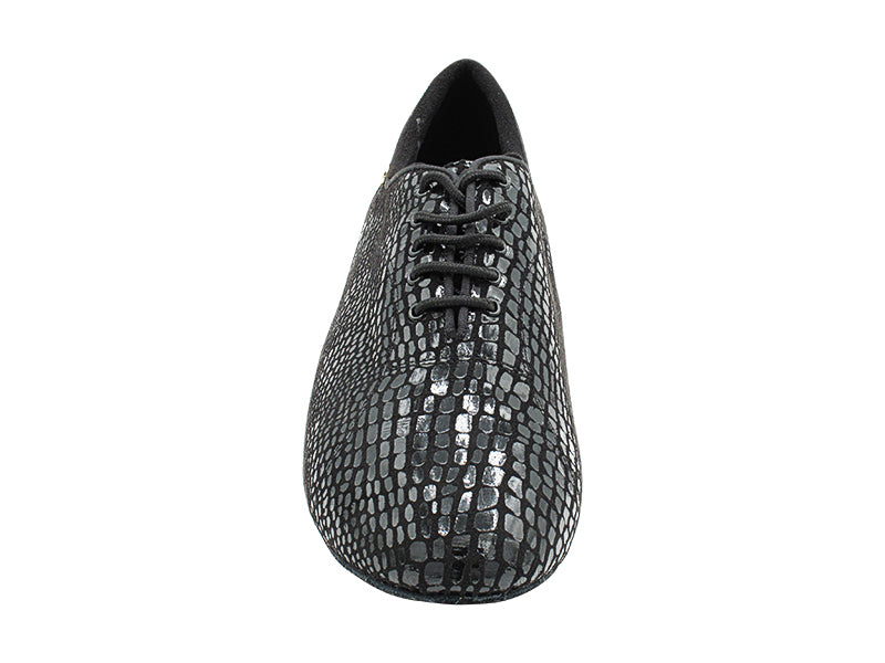 CD9316 269 Black Snake Velvet with Men 1.5" Latin Heel in the photo