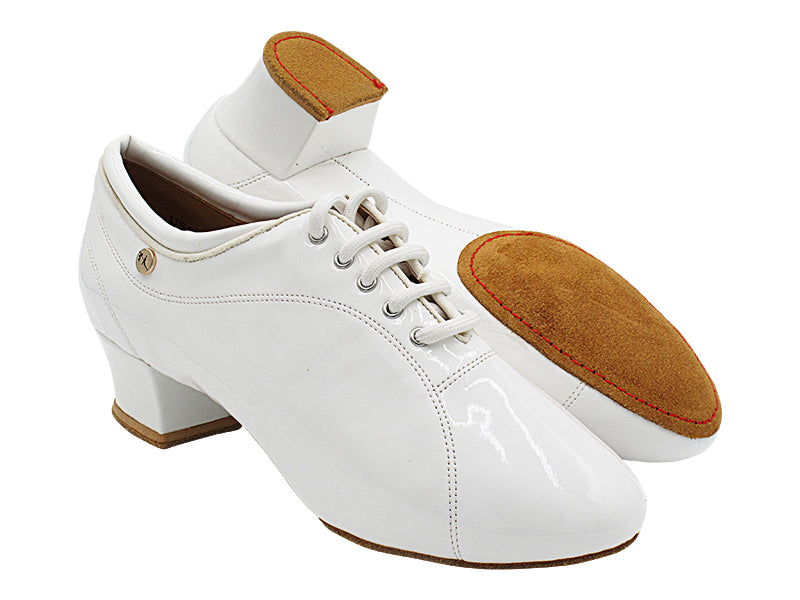CD9316 White Patent with Men 1.5" Latin Heel in the photo