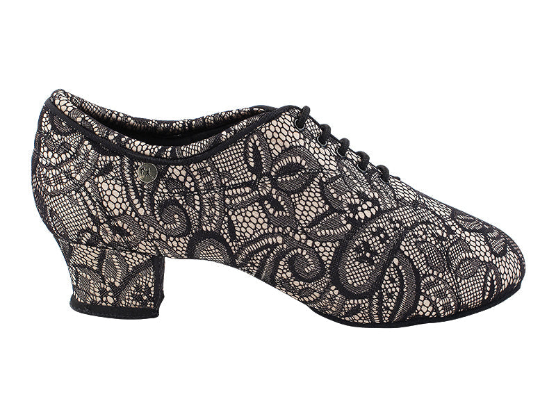 CD9316 258 Flesh_Black Lack with Men 1.5" Latin Heel in the photo
