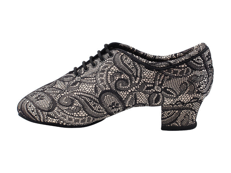 CD9316 258 Flesh_Black Lack with Men 1.5" Latin Heel in the photo