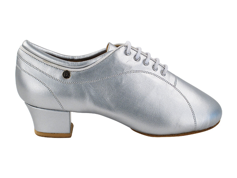 CD9316 304 Light Silver Leather with Men 1.5" Latin Heel in the photo