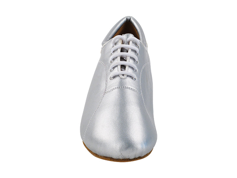 CD9316 304 Light Silver Leather with Men 1.5" Latin Heel in the photo