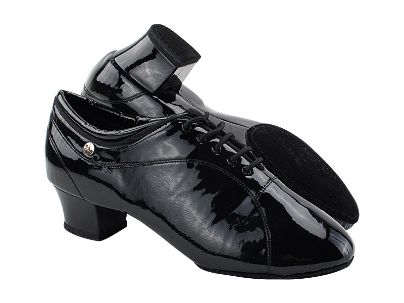 CD9316 Black Patent with Men 1.5" Latin Heel in the photo
