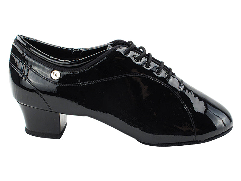 CD9316 Black Patent with Men 1.5" Latin Heel in the photo