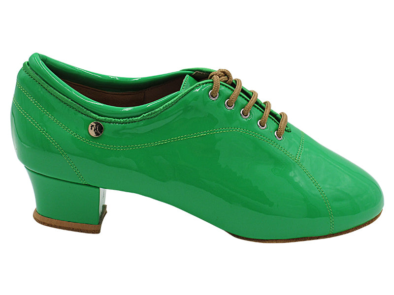 CD9316 Green Patent with Men 1.5" Latin Heel in the photo