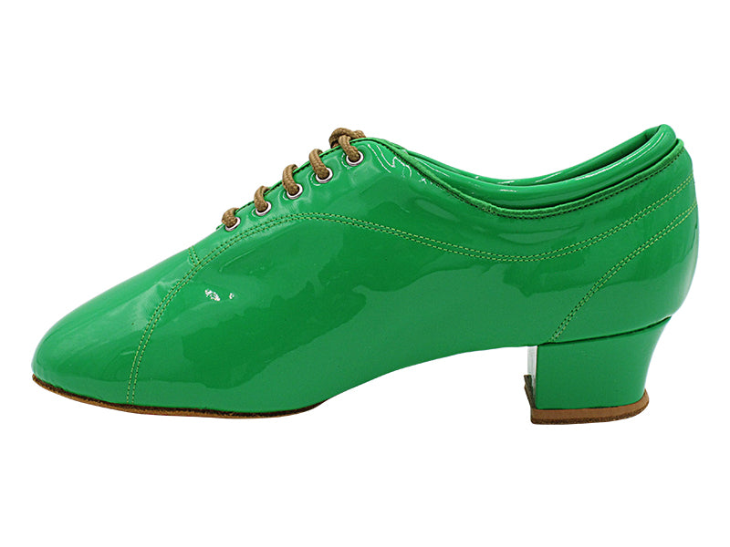 CD9316 Green Patent with Men 1.5" Latin Heel in the photo