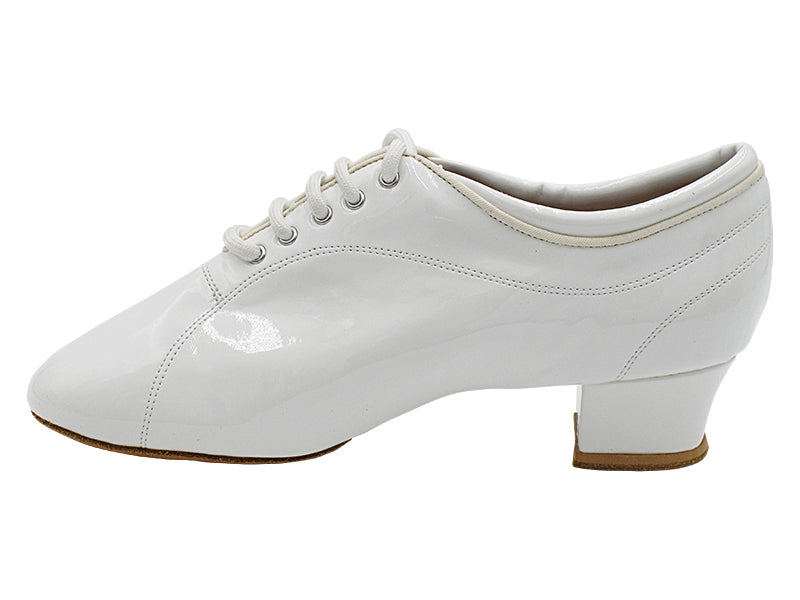 CD9316 White Patent with Men 1.5" Latin Heel in the photo