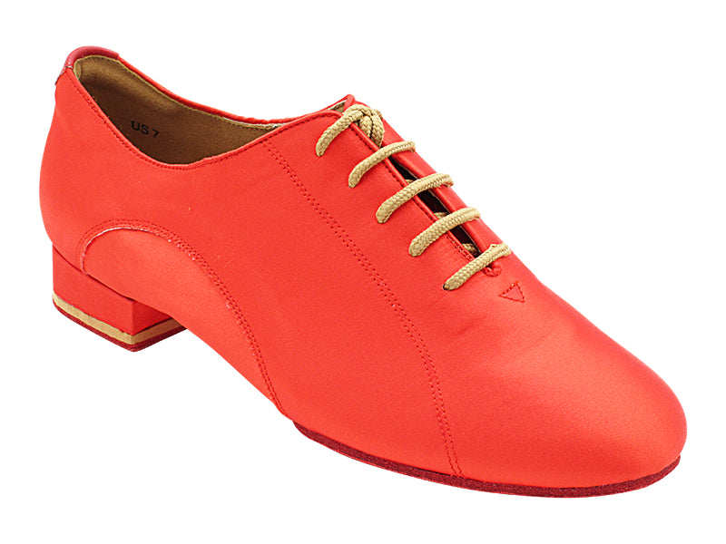 CD9317 Red Satin with Men 1" Standard Heel in the photo