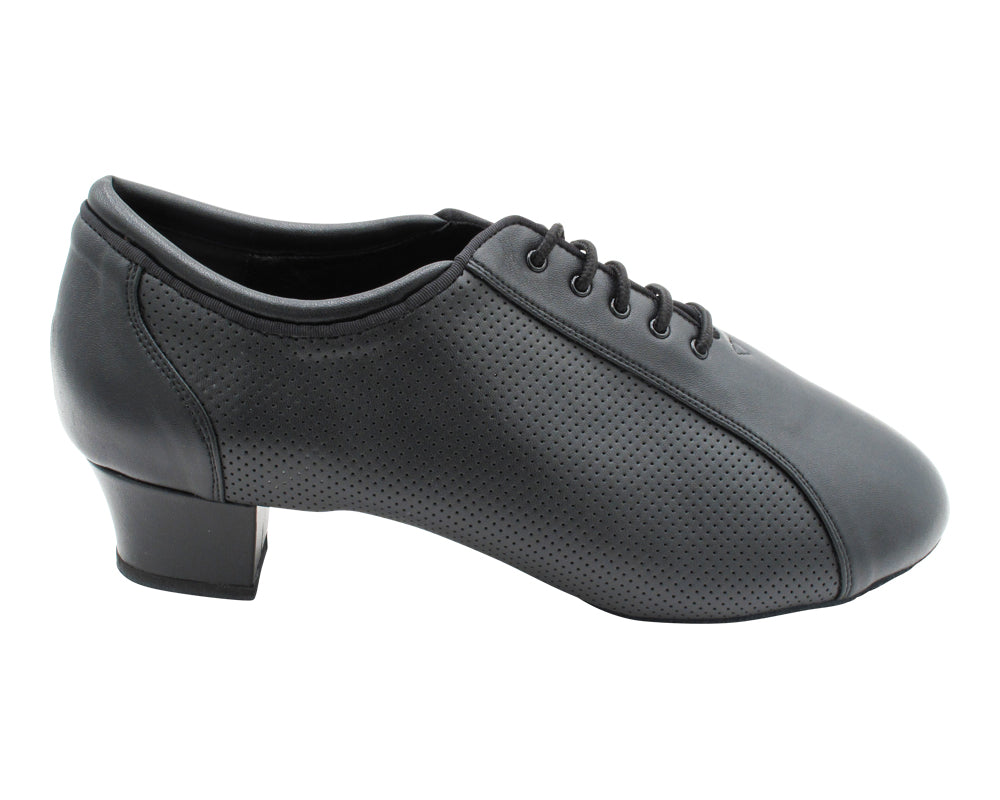 CD9319 Black Leather with 1.5" Latin heel in the photo