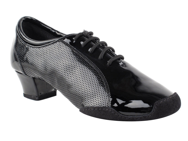 CD9319 Black Patent with 1.5" Latin heel in the photo