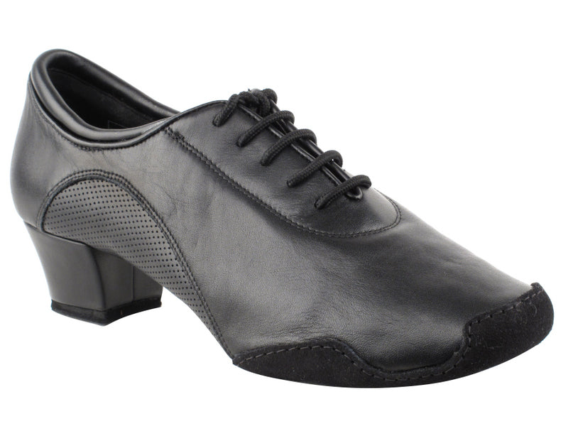 CD9320 Black Leather with 1.5" Latin heel in the photo