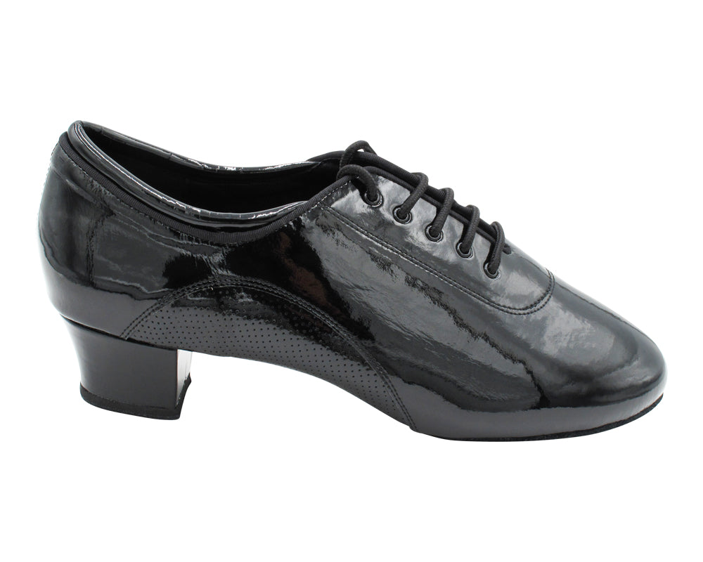 CD9320 Black Patent with 1.5" Latin heel in the photo