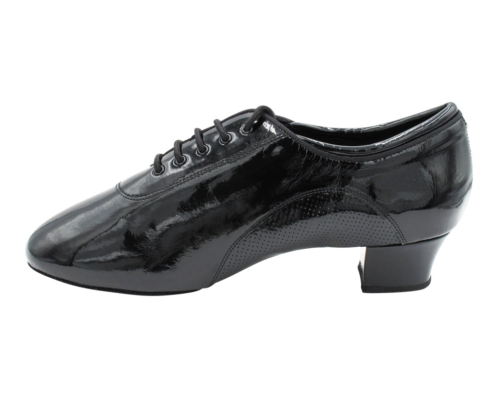 CD9320 Black Patent with 1.5" Latin heel in the photo
