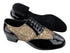 CM100101 BB2 Black Patent_BF49 Leopard Glitter with 1" Standard heel in the photo
