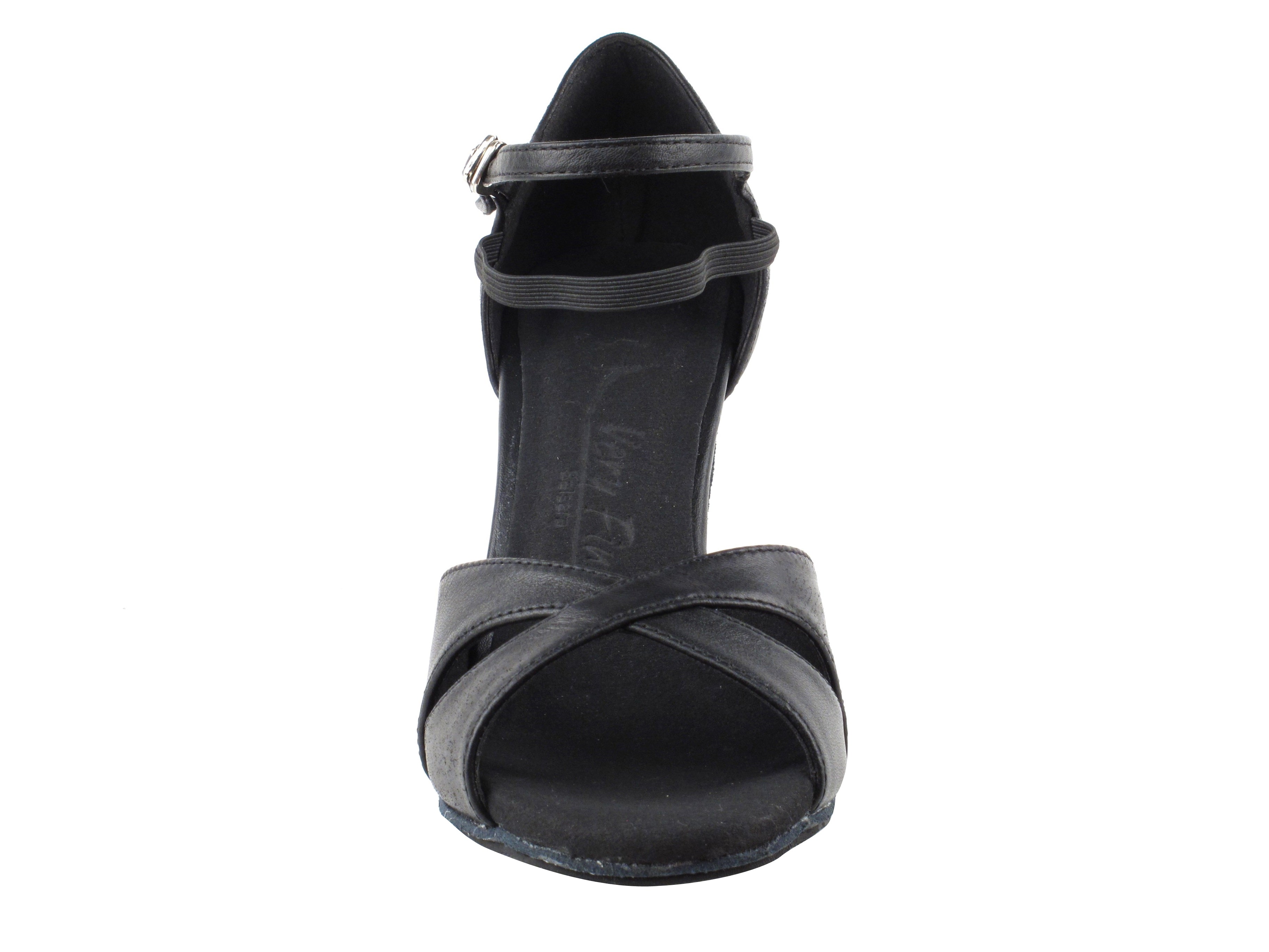 Celebrity6029 Black Leather with 3" Heel in the photo