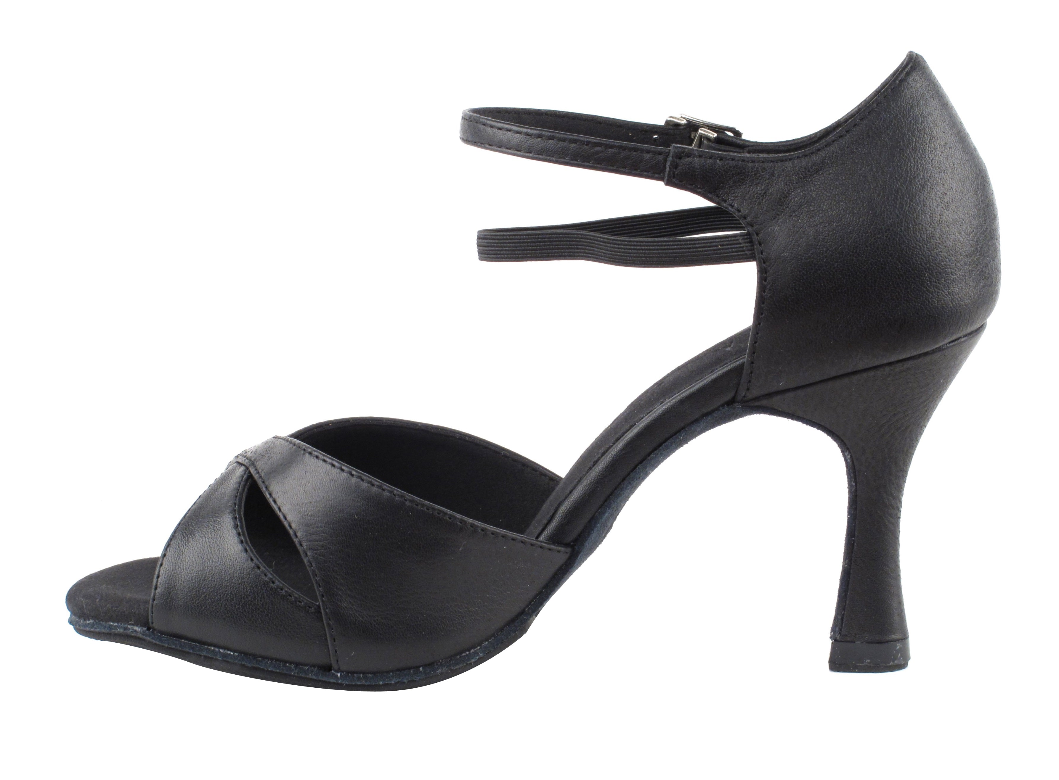 Celebrity6029 Black Leather with 3" Heel in the photo