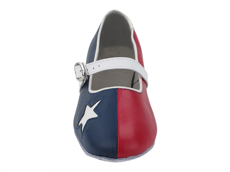 KZ001 Blue Red & White with 1" Heel (8881) in the photo