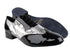 M100101 Black Patent_250 Silver Snake with 1" Heel in the photo