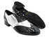 M100101 Black Patent_F_B_221 Snake Silver_M with 1" Standard Heel in the photo