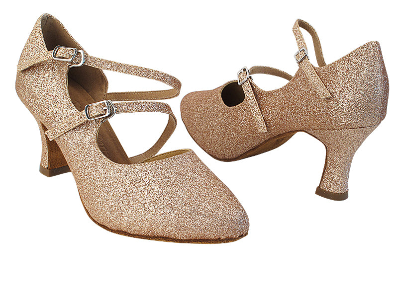 PP201 8 Gold Stardust with (PG) 2.5" Heel in the photo