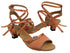 PP202 Tan Satin with 1.2" cuban heel in the photo