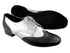 PP301 Black Leather_BB3 Silver Leather with 1" Standard heel in the photo
