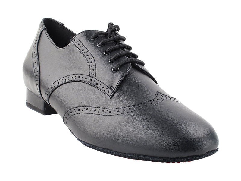 PP301DB Black Leather with 1" Standard Heel in the photo