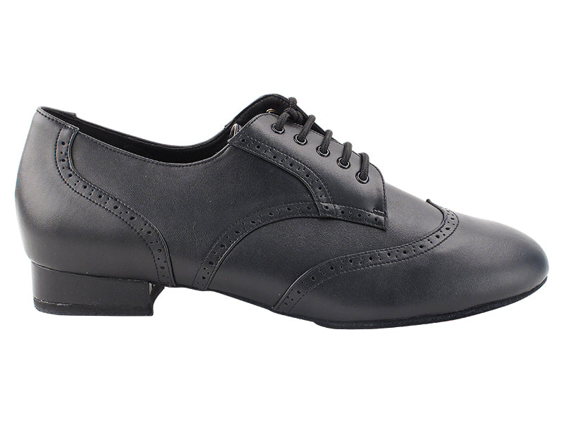 PP301DB Black Leather with 1" Standard Heel in the photo
