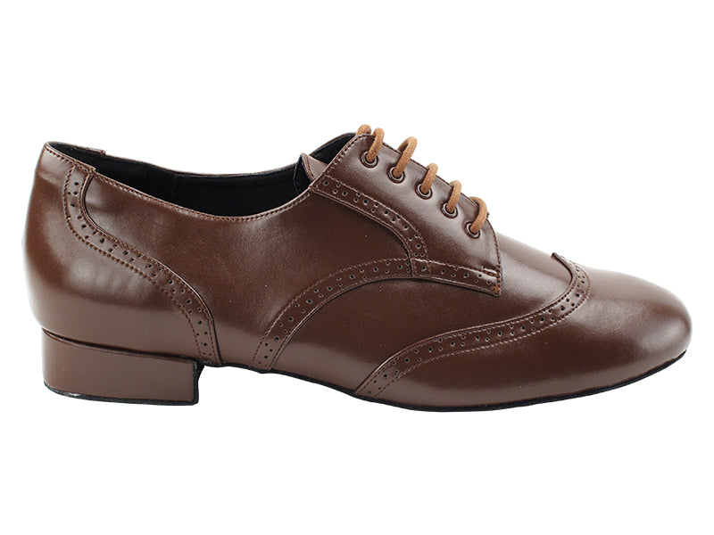 PP301 Dark Tan Leather with 1" heel in the photo