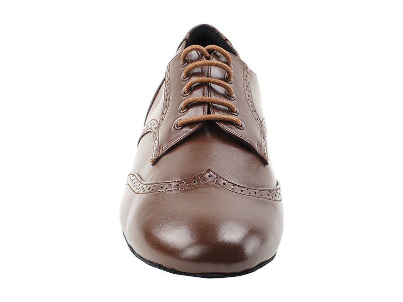PP301 Dark Tan Leather with 1" heel in the photo