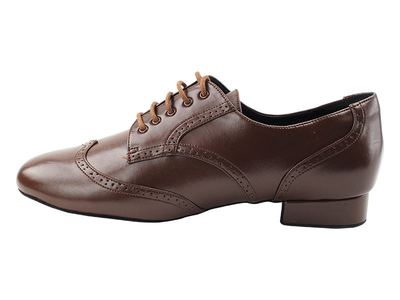 PP301 Dark Tan Leather with 1" heel in the photo