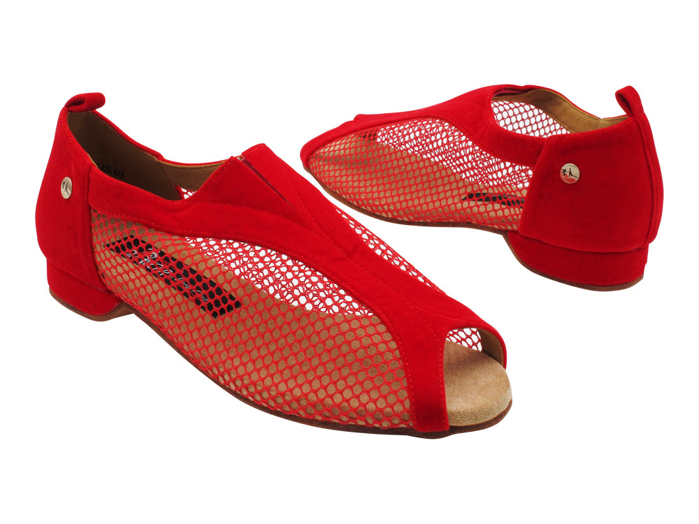 ProComfort30 Red Oxford Nubuck & Red Mesh with flat EVA heel in the photo