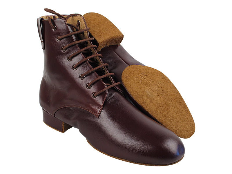 RCCL9002NZ (8 Eyelets Version) Dark Tan Leather with 1" heel in the photo