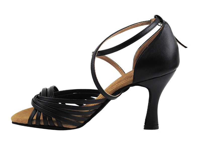 S1001 Black Leather with 3" Heel in the photo