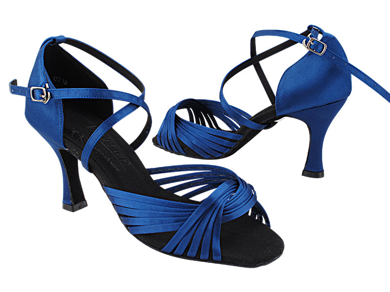S1001 Dark Blue Satin with 3" Heel (YQG) in the photo