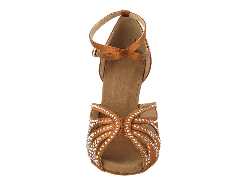 S1003CC Copper Tan Satin with 3" Heel (YQG) in the photo