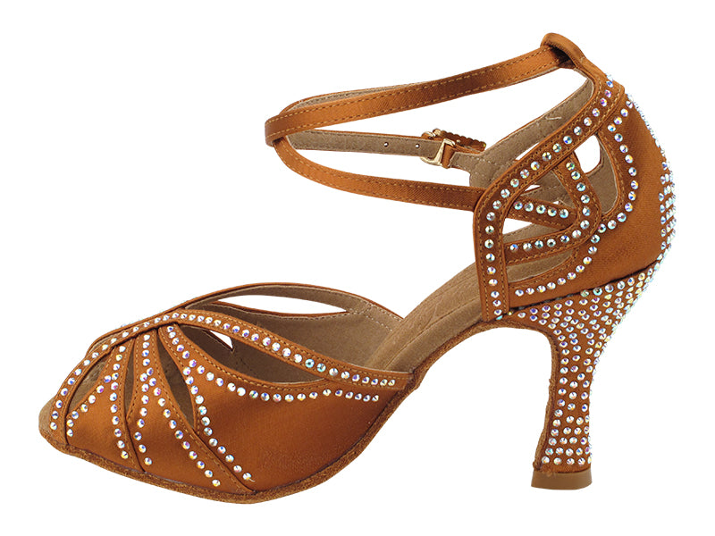 S1003CC Copper Tan Satin with 3" Heel (YQG) in the photo
