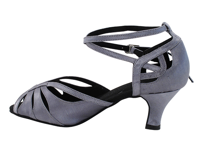 S1003 180 Grey Satin with 2.5" Heel (2040) in the photo