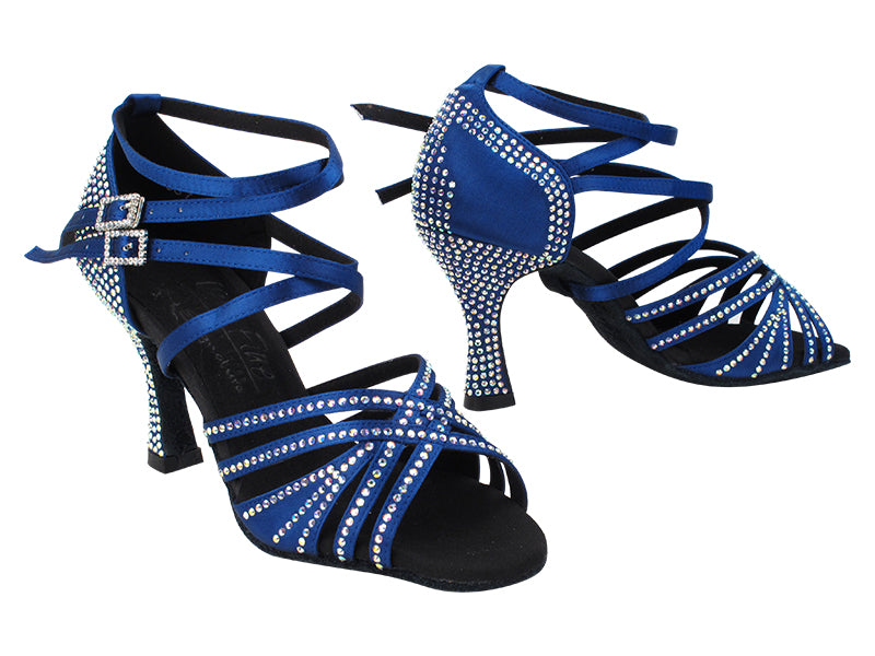 S1006CC 114 Dark Blue Satin with 3" Heel (YQG) in the photo