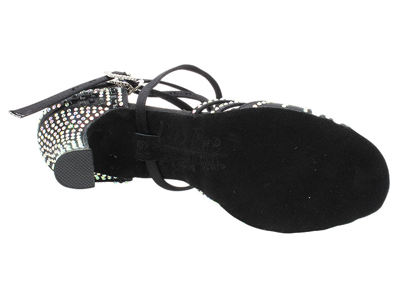 S1006CCMixTwoEmerald Black Satin with 2.5" Spool Heel (PG) in the photo
