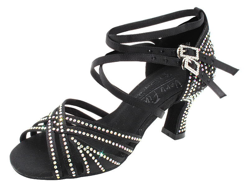 S1006CCMixTwoEmerald Black Satin with 2.5" Spool Heel (PG) in the photo