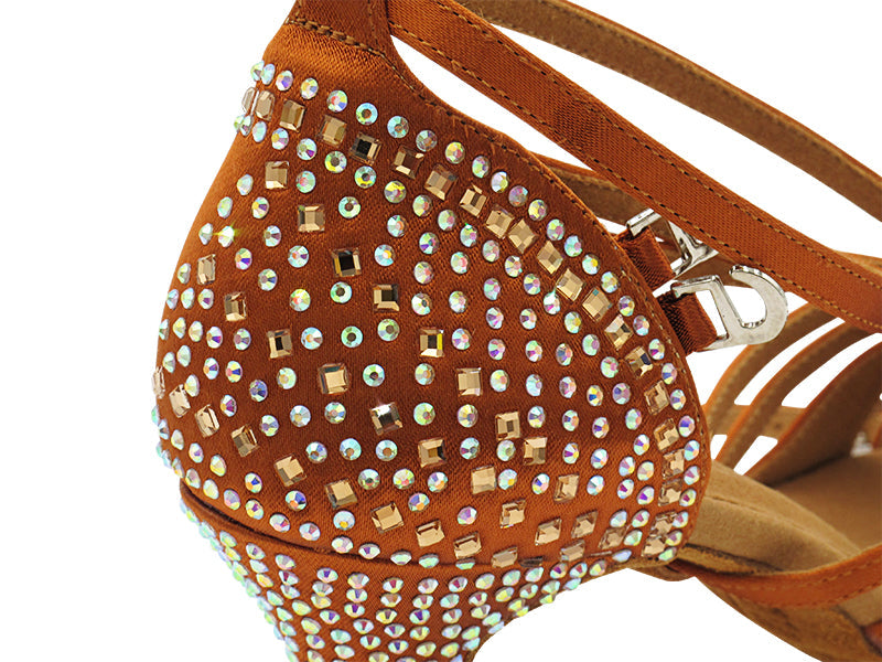 S1006CCMixTwoEmerald Copper Tan Satin with 2.5" Spool Heel (PG) in the photo