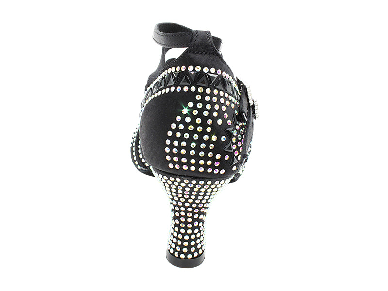 S1006CCMixTwoEmerald Black Satin with 2.5" Spool Heel (PG) in the photo