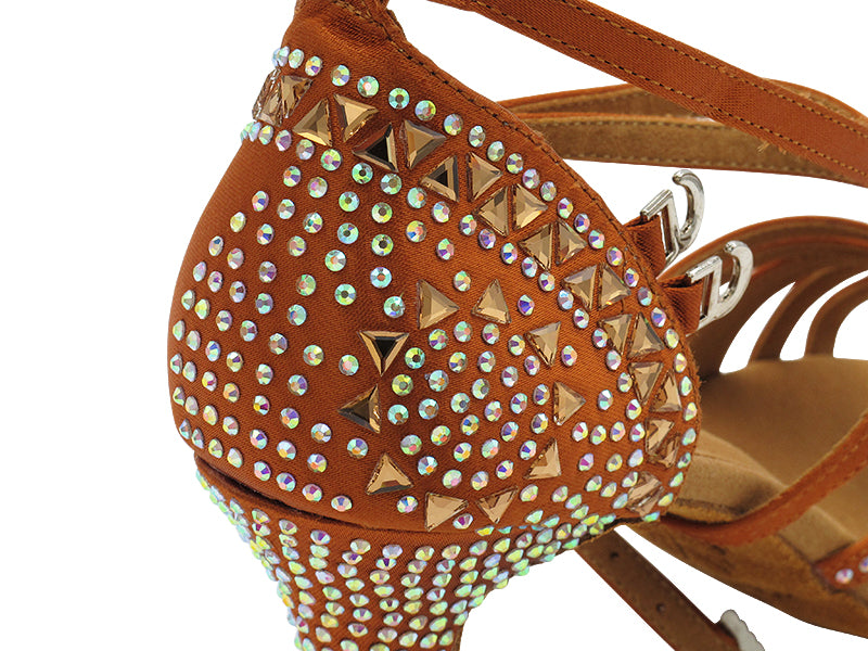 S1006CCMixTwoTri Copper Tan Satin with 2.5" Spool Heel (PG) in the photo