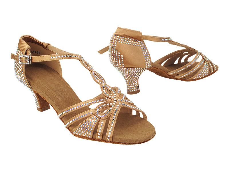 S1008CC 211 Tan Satin with 2" Slim Heel (MTXZ) in the photo