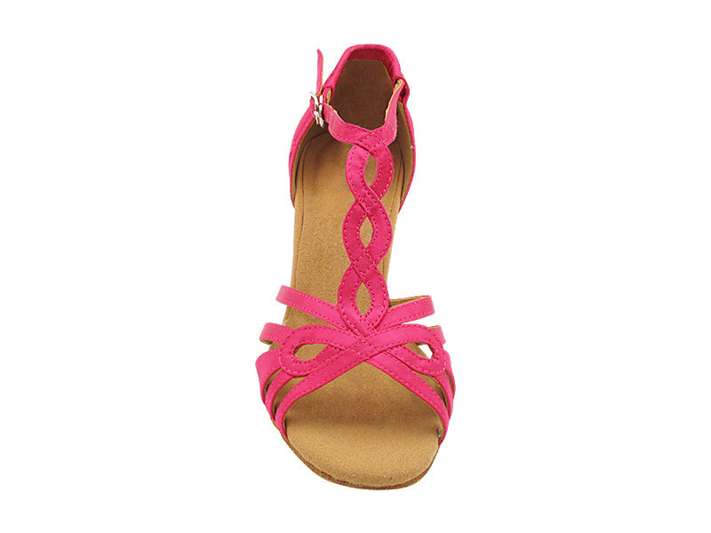 S1008 121 Rose Satin with 3" Flare Heel (YQG) in the photo