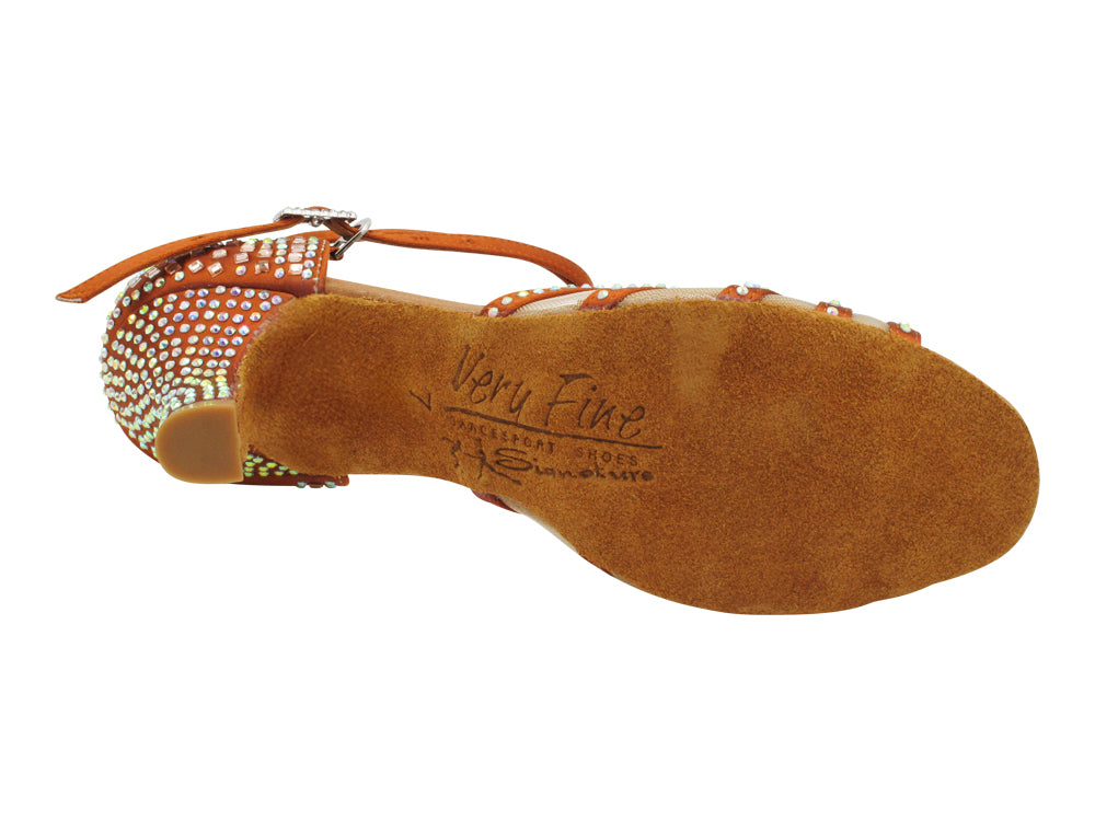 S1015CCMixTwoEmerald Copper Tan Satin with 2.5" Low Heel (2040) in the photo