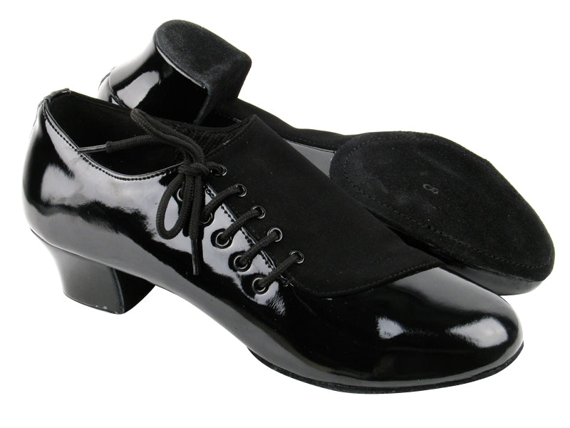 S2519 BA57 Black Nubuck_BB2 Black Patent with 1.6" Heel in the photo